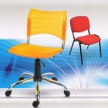 Cadeira giratória ISO, concha plástica. 
Base giratória com rodízios, splash cromada de roda dupla ou estrutura tubular preta ou cromada.

Injetados em polipropileno com formato anatômico. 