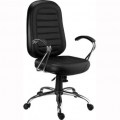 Cadeiras Giratórias Cromadas Linha Chrome, reclinável com braço, estofadas em couro sitético, ou tecido poliéster de alta resistência. Sistema Pneumático de regulagem de altura. Espuma injetada de alta densidade. Base cromada. Rodízios de roda dupla. Cadeiras estofadas e costuradas, com espuma injetada de densidade .50 a .60, 65 mm tecidos nas opções 100% poliester, 100% polipropileno ou couro ecológico, e perfil de PVC nas bordas, braços de poliuretano e lâmina de aço mola com capa sanfonada. Cadeiras Giratórias Cromadas Linha Chrome, reclinável com braço, estofadas em couro sitético, ou tecido poliéster de alta resistência. Sistema Pneumático de regulagem de altura. Espuma injetada de alta densidade. Base cromada. Rodízios de roda dupla. Cadeiras estofadas e costuradas, com espuma injetada de densidade .50 a .60, 65 mm tecidos nas opções 100% poliester, 100% polipropileno ou couro ecológico, e perfil de PVC nas bordas, braços de poliuretano e lâmina de aço mola com capa sanfonada.