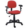 Cadeira digitador secretria giratria Teens com Brao courvin vermelho base Preta