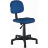 Cadeira custureira tecido azul base nylon