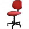 Cadeira costureira secretria executica tecido vermelho