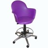 Cadeiras Gogo Office prpura caixa cromada